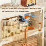 KAKA NEST 70cm Foldable Storage Cabinet With Wheels Durabox Plastic Wardrobe Kitchen Cabinet Organizer For Clothes Home - Image 4