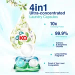[Bundle of 3] KA 4-in-1 Laundry Detergent Capsules Refill Pack (54Pcs) / Laundry Pods - Image 2